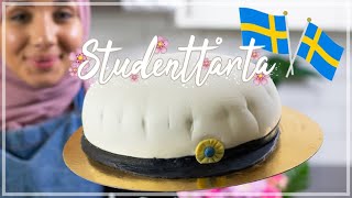 Studenttårta  marsipantårta formad som en studentmössa  Lär dig baka med Camilla Hamid [upl. by Fitzpatrick]