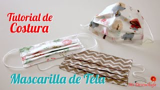 Tutorial de Costura  Mascarillas de Tela  Patrón Gratis  Cloth Mask [upl. by Deborath]