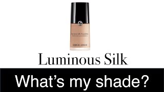 Find Your Shade  Armani Luminous Silk Foundation [upl. by Akimat]