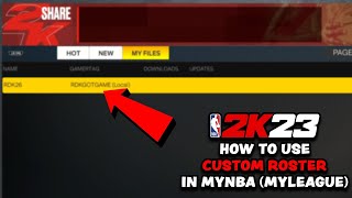 How To Use A Custom Roster In MyNBA MyLeague NBA 2K23 [upl. by Kirkpatrick]