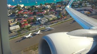 POWERFUL Takeoff amp STEEP Right Turn  West jet Boeing 737800 Takeoff from St Maarten [upl. by Halfon]