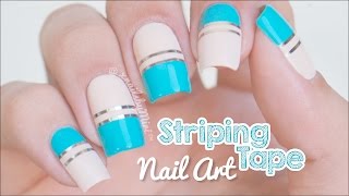 Striping Tape Nail Art [upl. by Riva389]