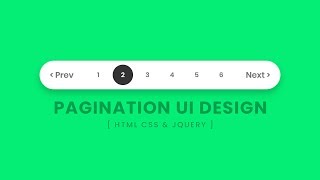 Pagination UI Design Using Html CSS and jQuery  next Prev [upl. by Oeht332]