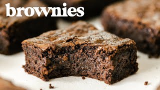 The Perfect BROWNIE  How to Make FUDGY CracklyTop Brownies [upl. by Hsilgne]