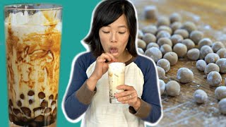 How to Make Homemade Boba Tapioca Pearls  DIY Brown Sugar Boba Recipe [upl. by Treb]