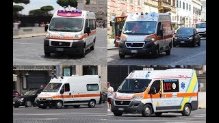 Compilation Ambulanze di Roma in sirena  Italian ambulances responding in Rome [upl. by Ettecul]