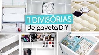 Divisórias de Gavetas  11 ideias DIY [upl. by Ahsekel]