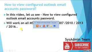 How to view Outlook email accounts password [upl. by Nhguaved]