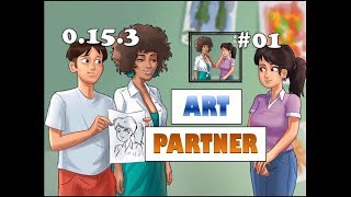 Summertime Saga Art Partner and Art Pad Quest  0161  Miss Ross  Complete Walkthrough [upl. by Naryk]