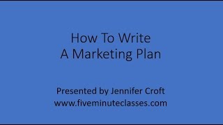 How To Write A Marketing Plan [upl. by Nudnarb]