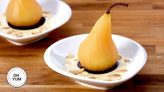 Professional Baker Teaches You How To Make POACHED PEARS [upl. by Anawak]