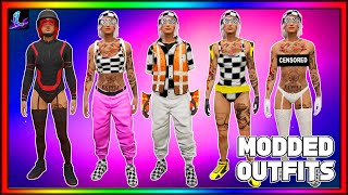 NEW WORKAROUND GTA 5 ONLINE HOW TO GET MULTIPLE FEMALE MODDED OUTFITS GTA 5 Clothing Glitches [upl. by Eiggep889]