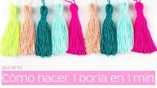 Cómo hacer borlas o flequillos en 1 minuto How to make tassels in 1 minute [upl. by Gilson823]