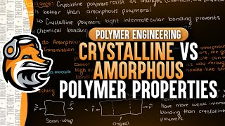 Crystalline Vs Amorphous Polymer Properties  Polymer Engineering [upl. by Zasuwa]