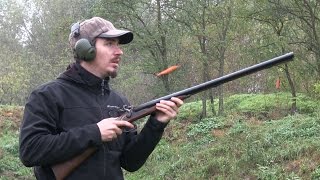 Shooting the Pedersoli Classic 12 ga percussion double shotgun [upl. by Stets]