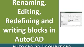 How to rename edit redefine and write AutoCAD Blocks [upl. by Nehgaem]