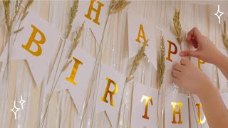 a simple birthday decoration idea at home 🕊 [upl. by Ahslek806]