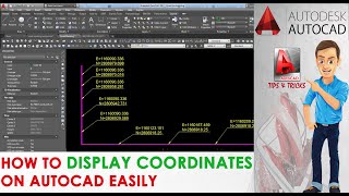 How To Display Coordinates On Auto CAD Drawings [upl. by Helfant]