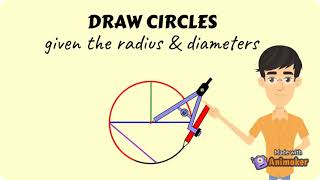 Draw Circles Given the Radius or Diameter [upl. by Barnabe521]