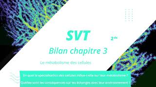 Le métabolisme des cellules SVT 2de [upl. by Atsilac]