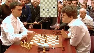 SHOCKING TOUCH MOVE BLUNDER MAGNUS CARLSEN LOSES TO BORIS SAVCHENKO  WORLD BLITZ CHAMPIONSHIP 2010 [upl. by Truscott]