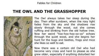 Aesop’s Fables The Owl and the Grasshopper read by Jon Wilkins [upl. by Virge]