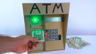 How To Make ATM Machine From Cardboard  DIY ATM For Kids [upl. by Onirotciv467]