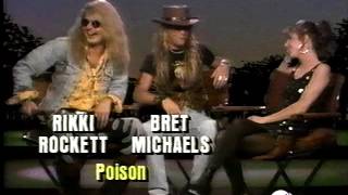 Poison • Unskinny Bop World Premiere Interview with Brett Michaels amp Rikki Rockett • 1990 [upl. by Auhsej]