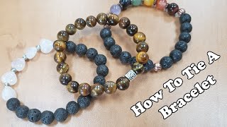 How To Tie A Bracelet Knot Jewelry Making Tutorial [upl. by Tower103]