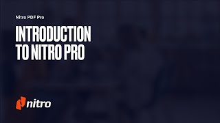 Nitro Pro Overview [upl. by Jaquith]