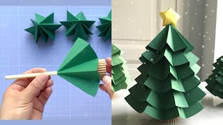 Arbolito de navidad de papel I DIY Christmas Tree 🎄⭐ [upl. by Girardi774]