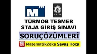 TESMER SGS 20173 Soru ÇÖZÜMLERİ [upl. by Sower]