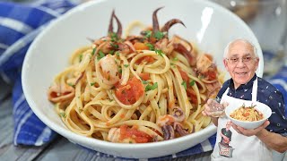 Linguine with Calamari in Tomato Sauce [upl. by Dloreg]