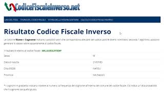 Codice Fiscale Inverso ecco come si effettua il Calcolo [upl. by Ravert]