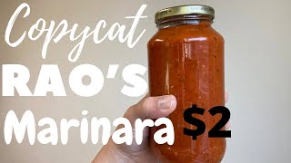 COPYCAT RAOS PASTA SAUCE BEST UNDER 2 MARINARA [upl. by Alekahs]