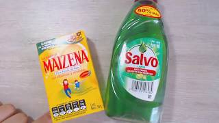 CÓMO HACER SLIME SIN PEGAMENTO CON LAVALOZA SALVO Y MAIZENA [upl. by Aivata]