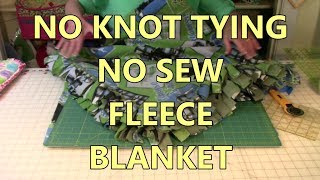 No Knot Tying No Sew Fleece Blanket  The Sewing Room Channel [upl. by Jacinto]