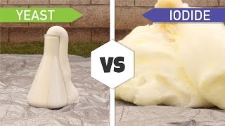 Making Elephant Toothpaste Yeast vs Iodide [upl. by Yellehs]