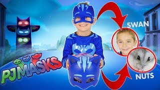 LA DOUBLE VIE SECRÈTE DE SWAN amp NUTS  PJ MASKS [upl. by Aplihs982]