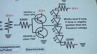 Bipolar Junction Transistor BJT NPN 2N3904 and PNP 2N3906 in push pull configuration with diagram [upl. by Ikir145]