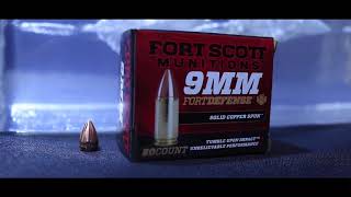 Fort Scott Munitions 9mm 80grain vs Clear Ballistics Gel [upl. by Kerat162]