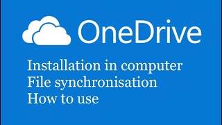 How to install and use OneDrive in computer and mobile  One drive tutorial [upl. by Arodal]