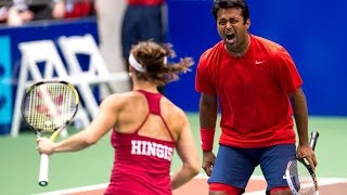 Leander Paes amp Martina Hingis 71614 Mixed Doubles Highlights [upl. by Ck813]