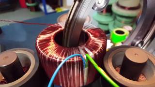 Multiwire toroidal transformer winding [upl. by Bekah]