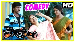 Kanchana  Tamil Movie Comedy  Part 1  Raghava Lawrence  Kovai Sarala  Devadarshini  Muni 2 [upl. by Idihsar741]