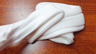 White Glue Satl Slime No Borax DIY Salt Slime [upl. by Yerag]