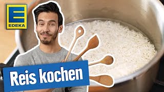 Reis kochen  Tutorial Basmatireis richtig zubereiten  EDEKA [upl. by Ardnuaed]