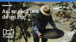 Minero artesanal nos enseñó a sacar oro de un río en California Santander [upl. by Blisse834]