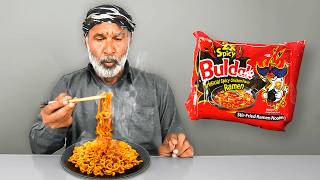 Tribal People Try Spicy Ramen Noodles Challenge [upl. by Scevour]