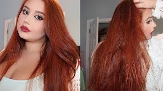 ♡ How To Dye Your Hair Copper Red ♡ From MediumDark Brown [upl. by Anaidni59]